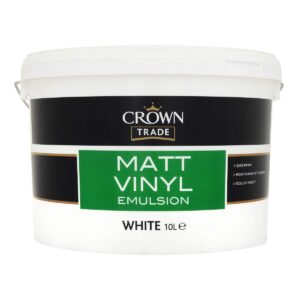 Crown Trade - Matt Vinyl Emulsion Brilliant White 10L