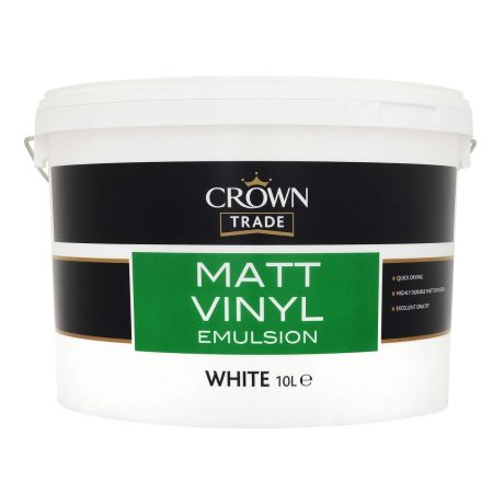 Crown Trade - Matt Vinyl Emulsion Brilliant White 10L